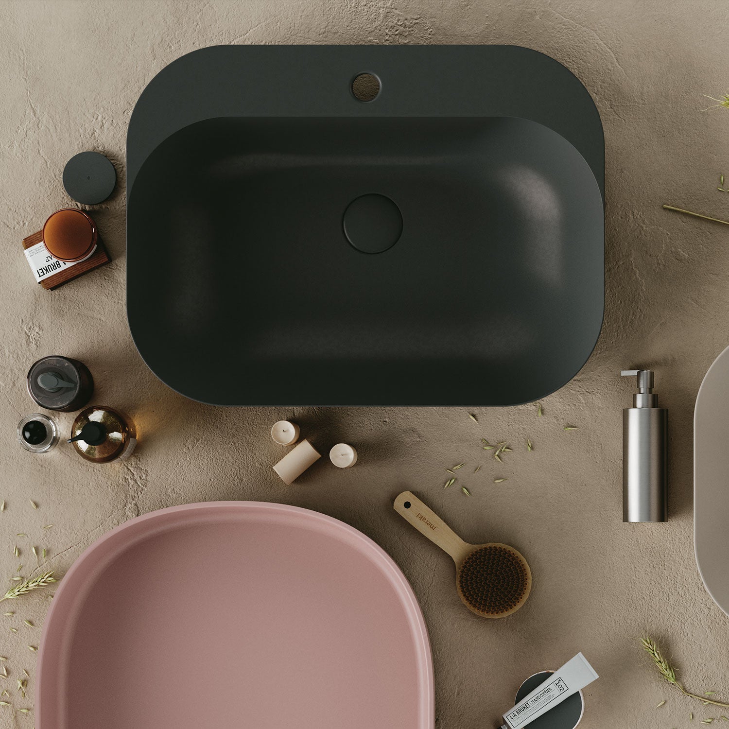Pool 4 Wall Hung Basin with Tap Hole - Matte Colour