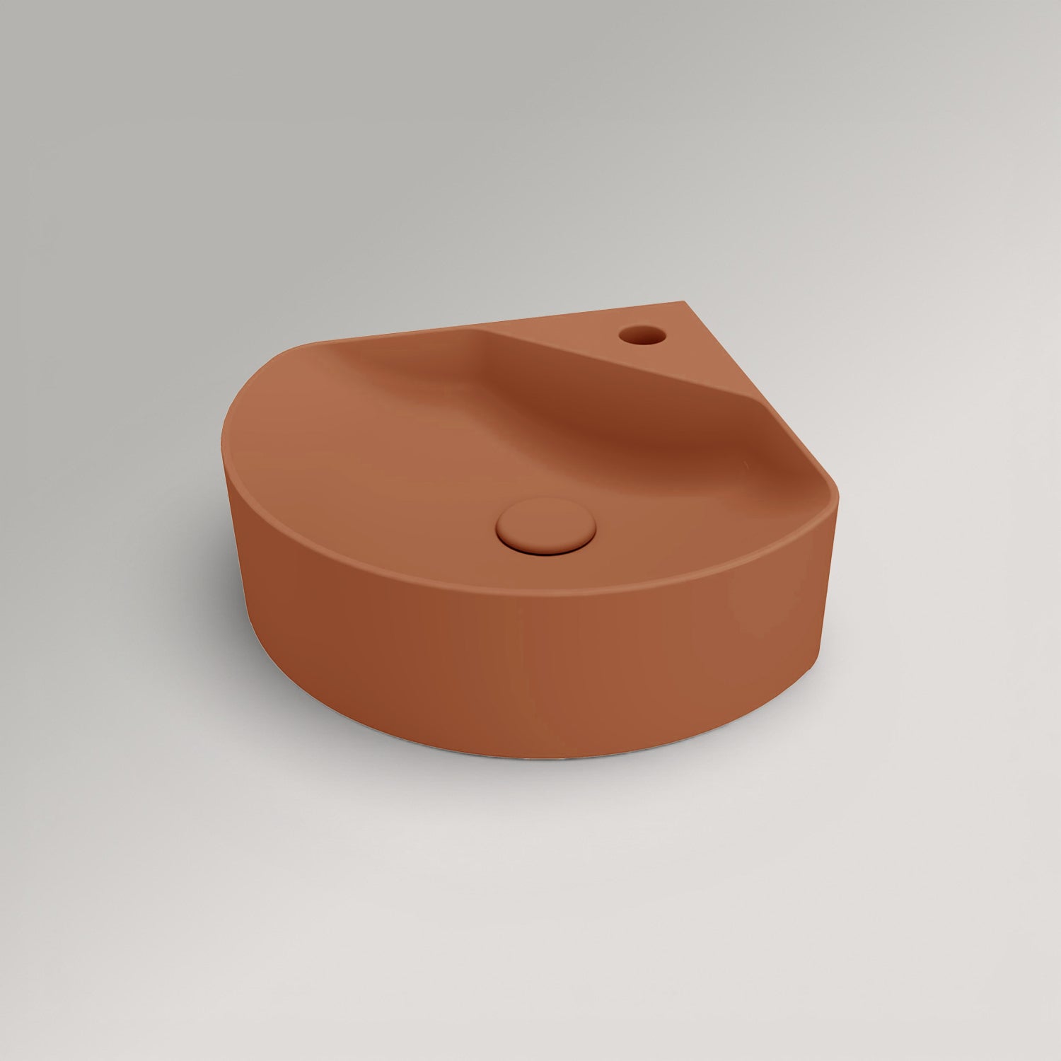 Inani Ang Corner Wall Hung Basin - Matte Colour