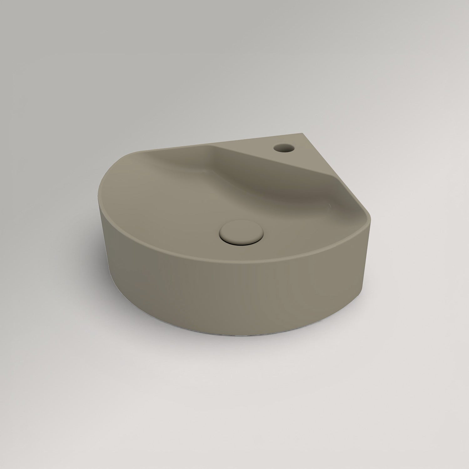 Inani Ang Corner Wall Hung Basin - Matte Colour