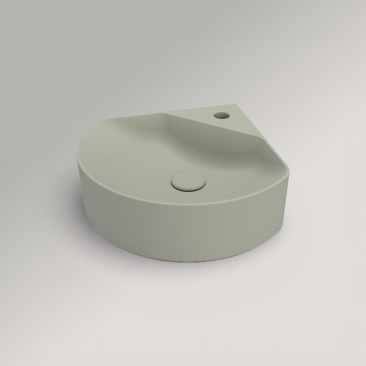 Inani Ang Corner Wall Hung Basin - Matte Colour