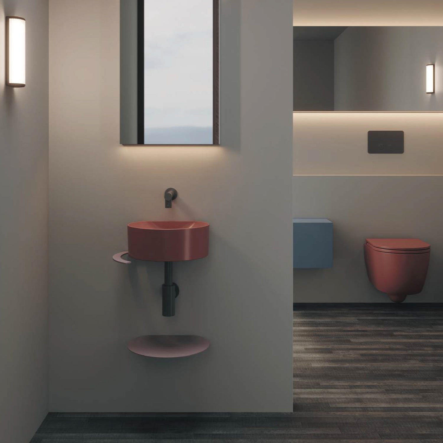Inani Cir Wall Hung Basin - Matte Colour