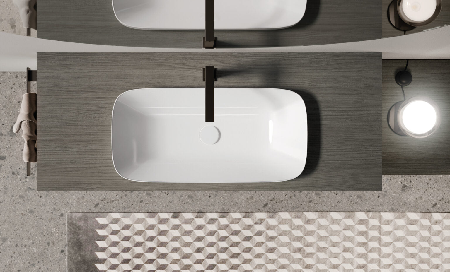 Alveo Semi-Inset Basin 55cm