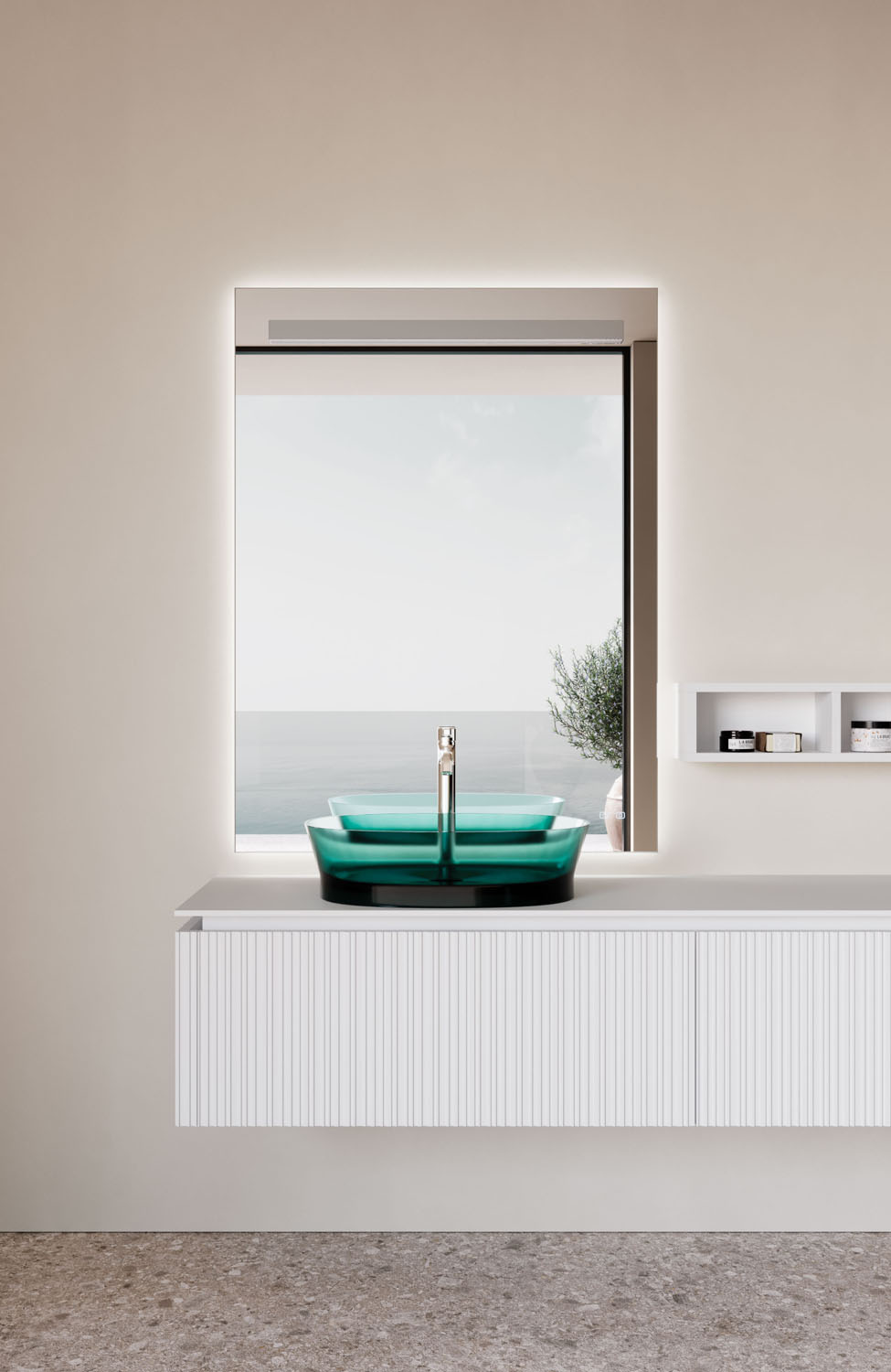 Habe Rectangular Above Counter Basin