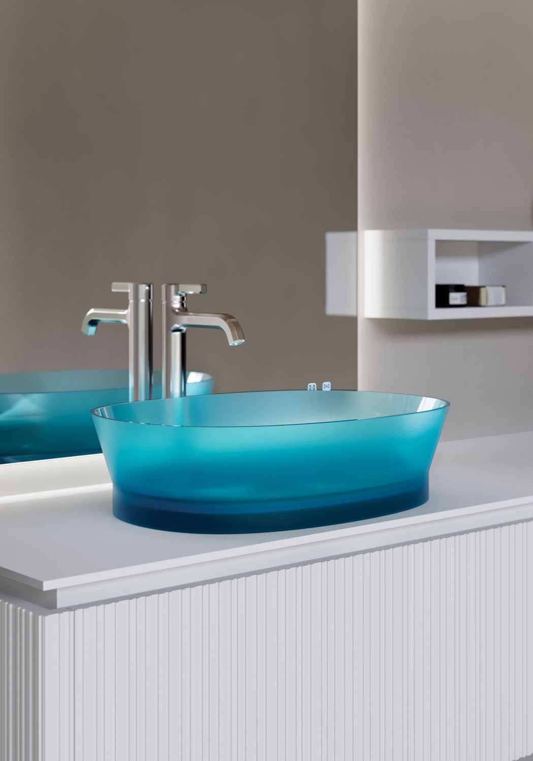 Habe Rectangular Above Counter Basin